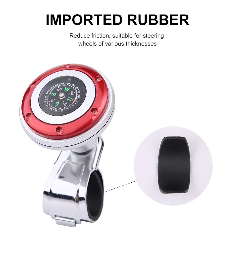 1 шт. рулевого колеса автомобиля самоубийство Spinner Ручка Компас 360 градусов