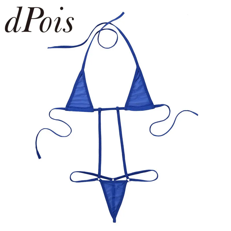 Женское летнее цельное нижнее белье с лямкой на шее и открытой спиной