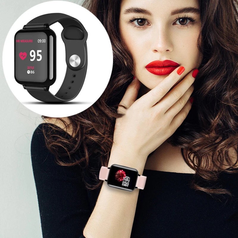 B57 женские Смарт часы водонепроницаемые спортивные умные монитор сердечного