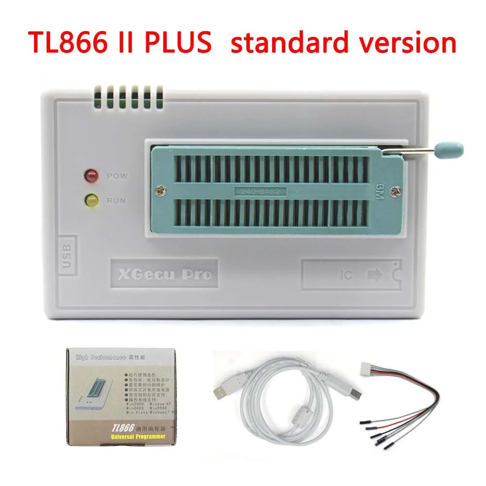 Высококачественный оригинальный V10.41 TL866II Plus Универсальный программатор Minipro с 29