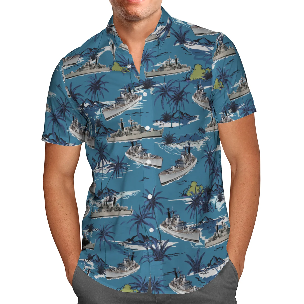 

Warship Breathabl 3D Beach Hawaii Summer 2021 Shirt Short Sleeve Shirt Streetwear Oversized 5XL Chemise Hombre Blusa Masculina-6