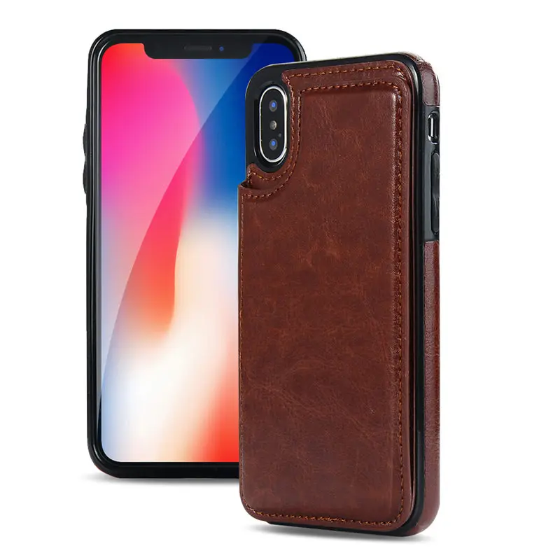 brown Двухкнопочный Флип-кошелек для huawei Mate20 Mate20 Pro Mate20 Lite P30 P30 Pro P30 Lite кронштейн чехол из ТПУ - Цвет: brown