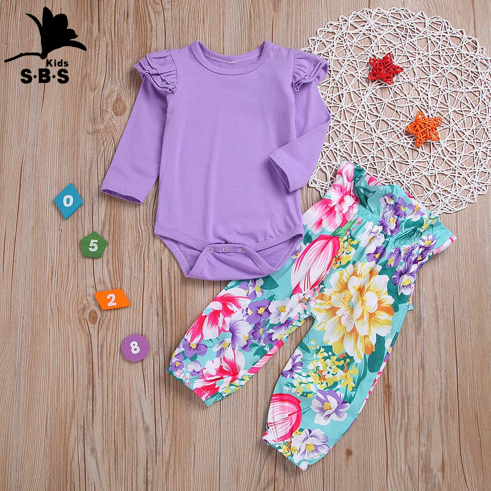 Одежда для девочек 2019 осенний комплект с длинным рукавом детский комбинезон из