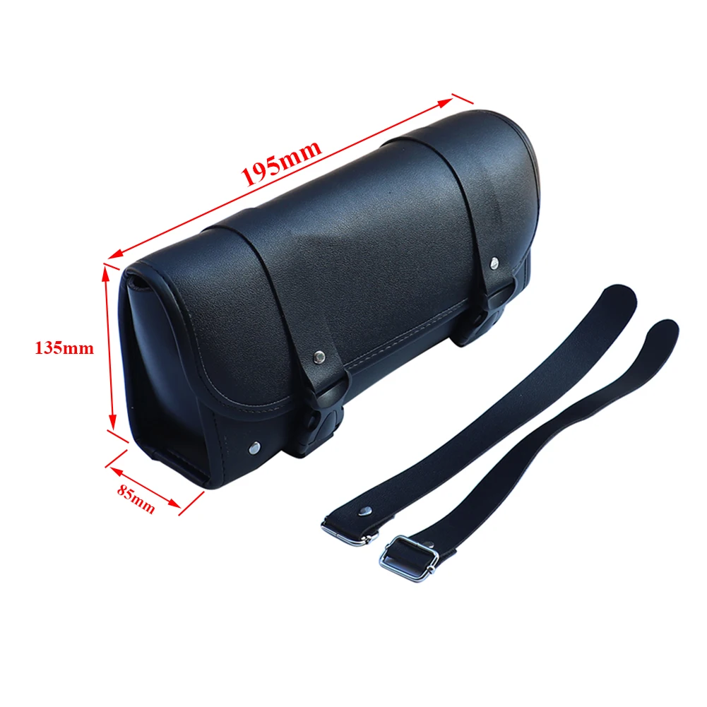 

Motorcycle Fork Tool Bags Storage PU Leather Travel Pouch Front Luggage Bag for Harley/ Yamaha/Honda/Kawasaki/Suzuki Saddlebags