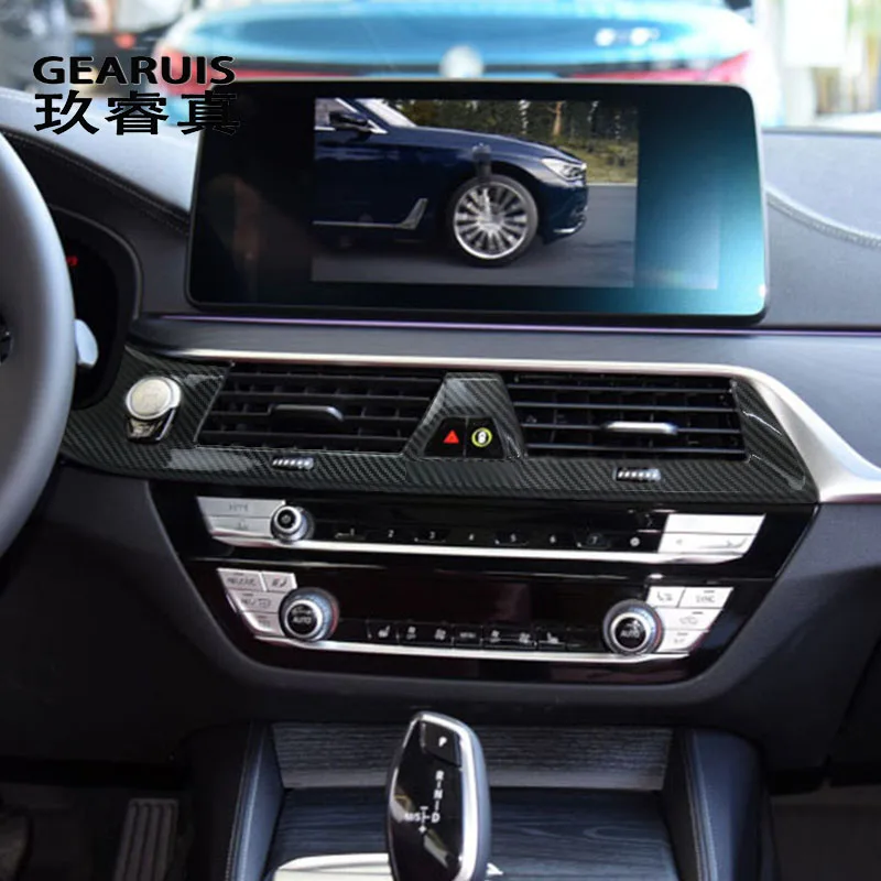 

Car Styling For BMW G30 G38 Carbon fiber Stickers Air outlet Conditioning Keyhole Warning Light Trim 5 Series Auto Accessories