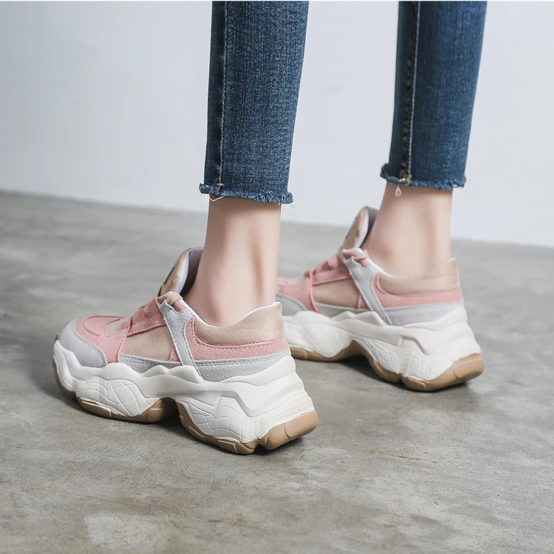Women's Platform Sneakers Comfortable New Spring Women Chunky Casual Vulcanized Shoes Trainers Female | Обувь
