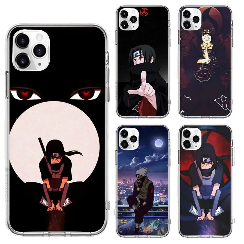 

Hot Anime Itachi Kakashi Sasuke Phone Case For Clear-Iphone 5 5s se 6 6s 7 8 11 12 X Xs Xr Pro Plus Max Mini Cover