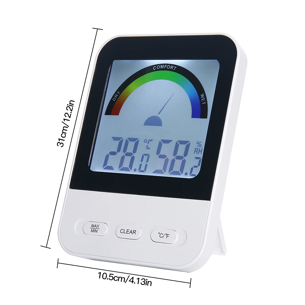 

Digital Electronic Thermometer Household Indoor Hygrometer LCD Backlight Temperature Humidity Meter