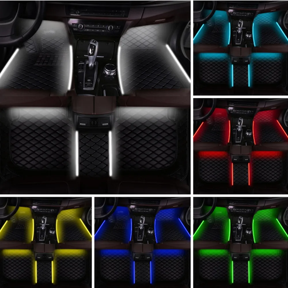 

Luminous Lamp Car Floor Mats For TOYOTA All Models For Avalon Avensis Allion Auris Hybrid Crown RAV4 Alphard Custom Floor Liners