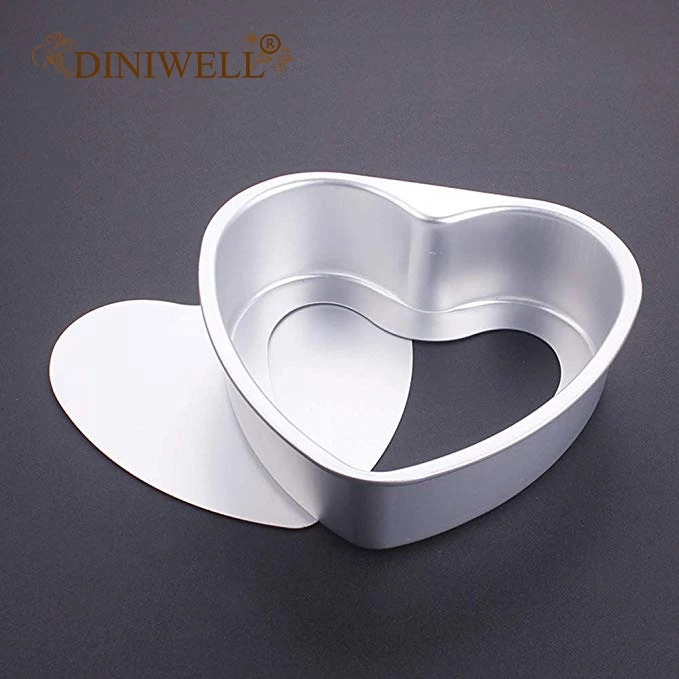 Алюминиевая форма в форме сердца для торта DIY Форма выпечки инструмент со съемным