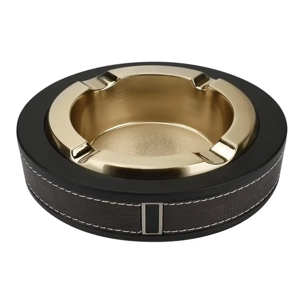 

Large Size Leather Ashtray Vintage Style ​Square Ashtray Luxury Cigarettes Ash Tray ​​Home Office Decoration Smoking Acces