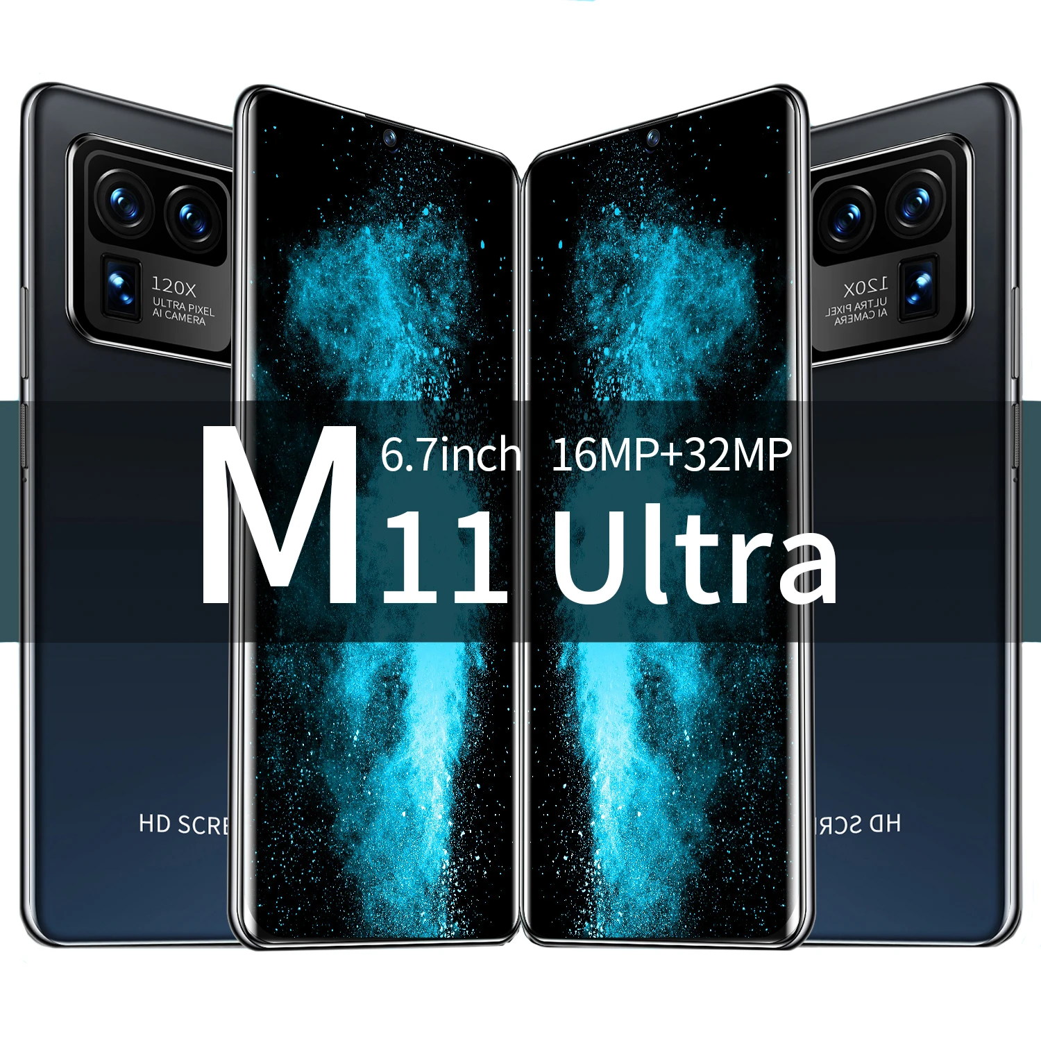 

New Arrival XIAO M11 12GB/16GB+512GB 6.7 Inch 16+32MP 5G LTE Bands Smartphones MTK6889 Face ID Dual SIM 6800mAh Mobile Phones