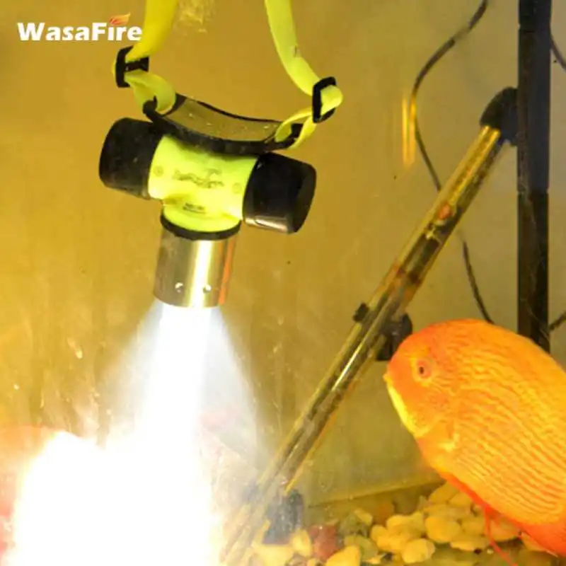 Налобный фонарь T6 для подводной охоты водонепроницаемый перезаряжаемый с 3