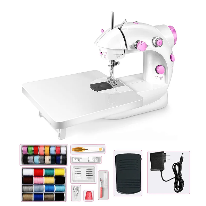 

Sewing Machine DIY Mini Portable Household Night Light Foot Pedal Fabric Sewing Accessories Straight Line Cutter for Home Child