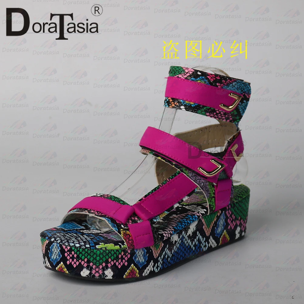 DORATASIA/Роскошные брендовые босоножки с ярким принтом Модные дизайнерские на