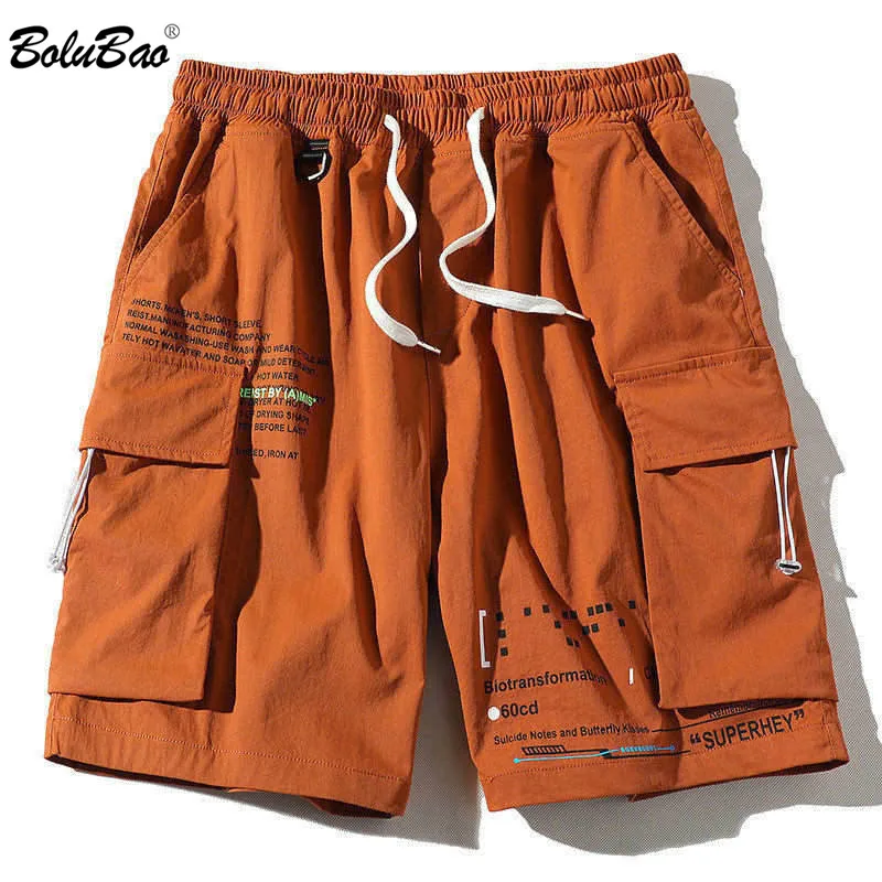 Мужские шорты карго BOLUBAO повседневные летние до колена на шнурке с