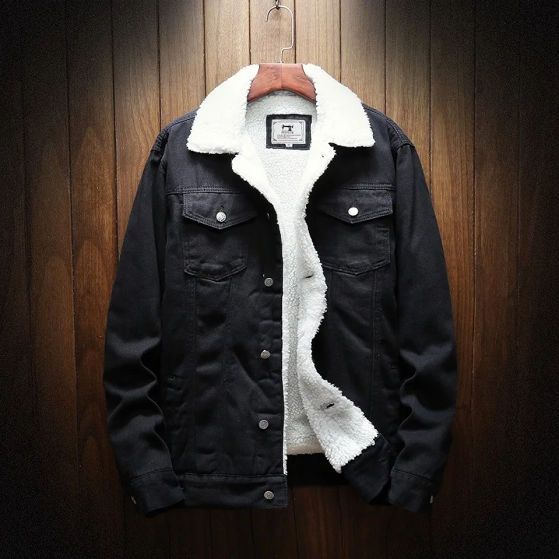 

2020 Winter Men's Add Cotton Jacket Cowboy Lapel Single Breasted Pocket Solid Thicken Warm Large Size S-6XL Male Quality Coat