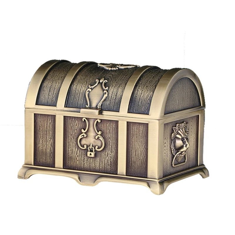 Винтажный пират сундук с сокровищами Подарочный чехол для хранения ожерелья