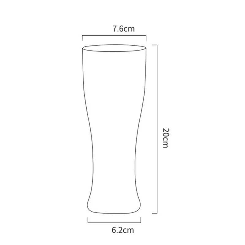 

520ml Big Beer Stein Glass Cup Water Bottle
