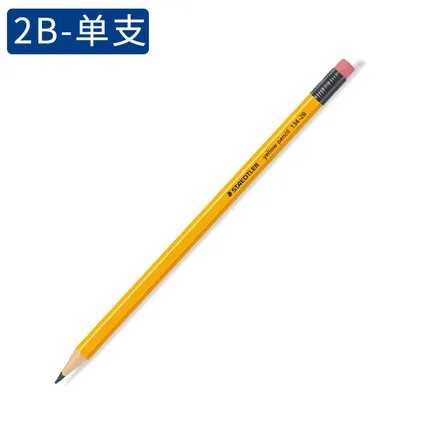 2B one 2 шт. STAEDTLER 134 карандаш HB 2B шестиугольная желтая палочка для детей, студентов, карандаш для письма, не содержит свинец, яд - Цвет: 2B one