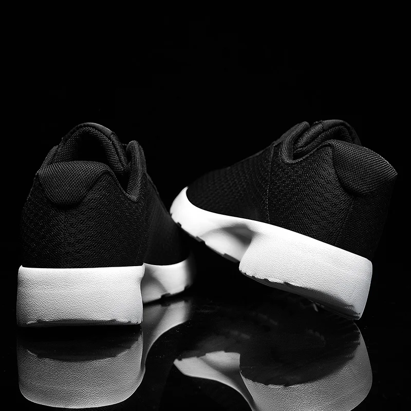 

Summer Sneakers Fashion Men Casual Shoes Sports Sneakers Solid White Knitting Sport Men's Mens Trainers Black Man