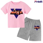 2021 летняя детская футболка оранжевая футболка с короткими рукавами для мальчиков и девочек а4, одежда для малышей костюмы из 100% хлопка