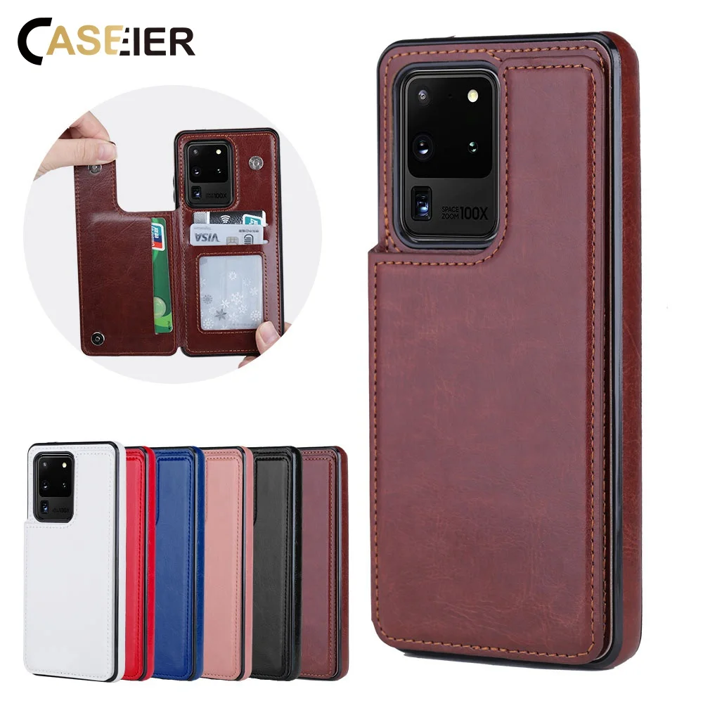 Ретро-Чехлы CASEIER для Samsung Galaxy A51 A71 кожаный чехол-книжка с бумажником чехол