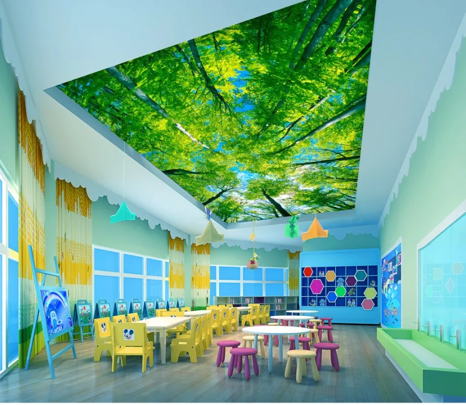 Фэнтези лесные потолки настенные картины для гостиной потолочные обои|Обои| |