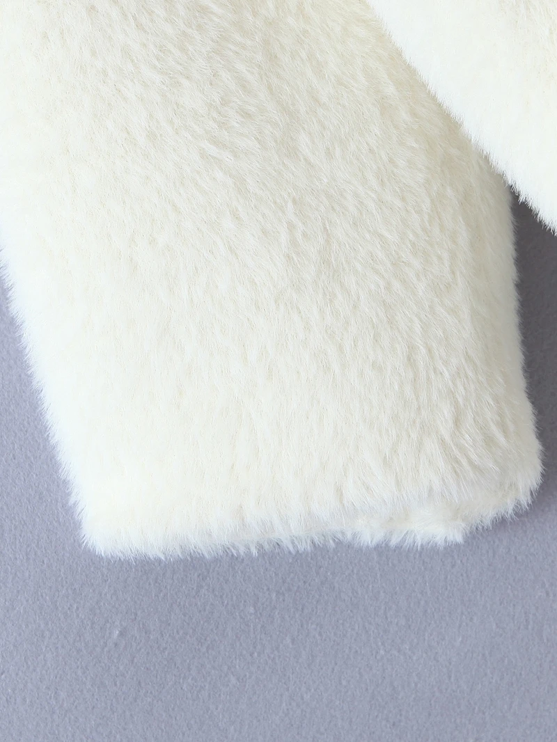 

Winter Plus Size Loose Terry Jacket Hooded Coats Women Solid Color Warm Office Lady Elegant Woolen Outwear XZ2617