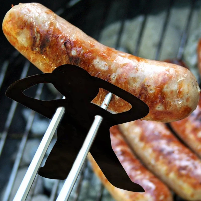 

Norbi Hot Dog Roasters Campfire Skewer Stick Novelty Women Men Dog Shaped Stainless Steel Rack Funny BBQ Rack Kitchen Tool