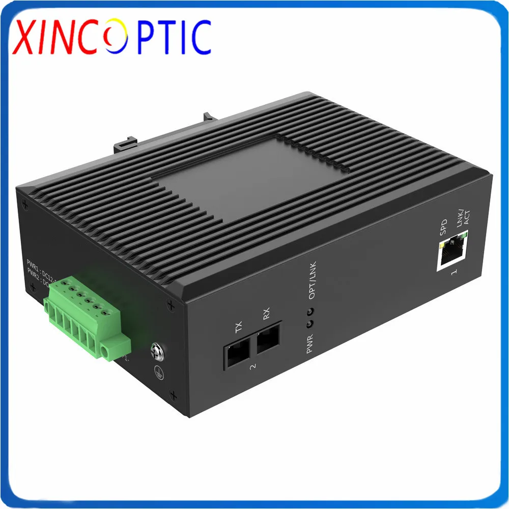 1SFP + 1RJ45 за исключением SFP IP40 на din рейке промышленный 155 м Megaibt волоконный
