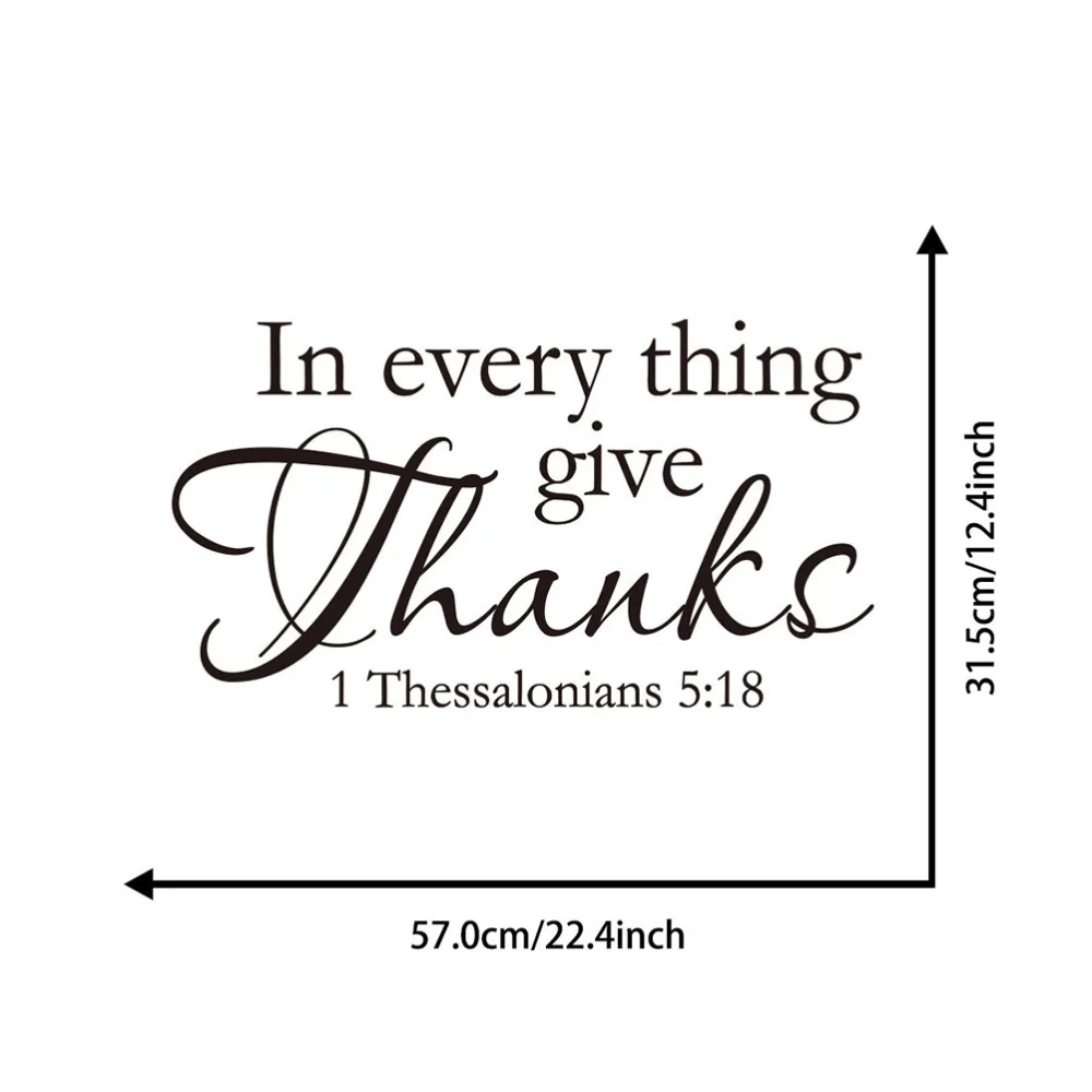 

In Everything Wall Decal 1 Thessalonians 5 18 Bible Scripture Religious Wall Decor Quote For Home Wall Art Sticker Sayings