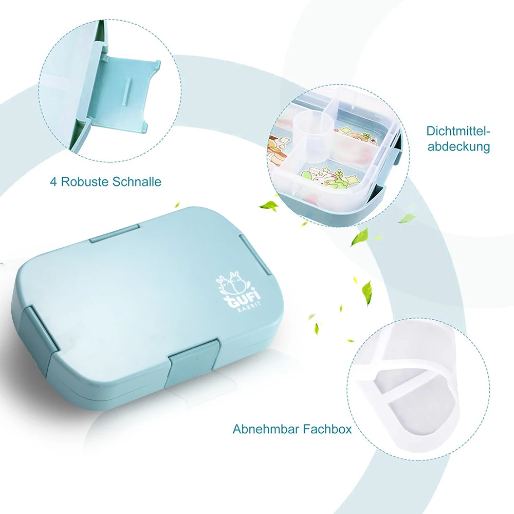 

Children'S Bento Box With 6 Compartments 920ml Bento Box Kindergarten Picnic Travel Snack Box Microwave Adults Lunch Box