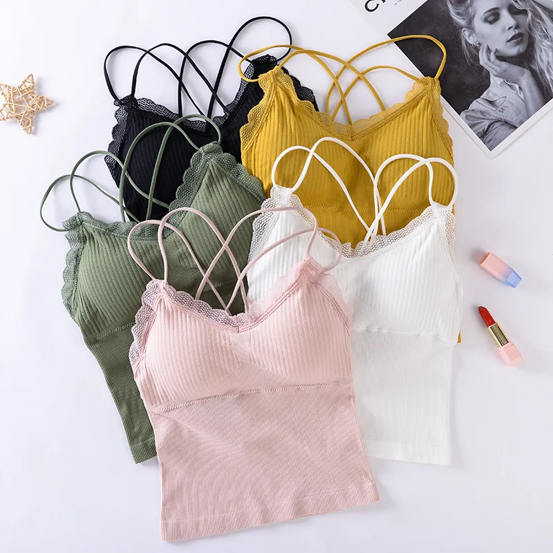 Длинные бесшовный бюстгальтер жилет для Для женщин Красота со скрещиванием