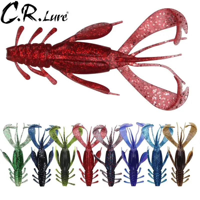 

4pcs Fishing Lures Craws 10cm 10g Shrimp Soft Lure Fishing Bait Wobblers Bass Lures Soft Silicone