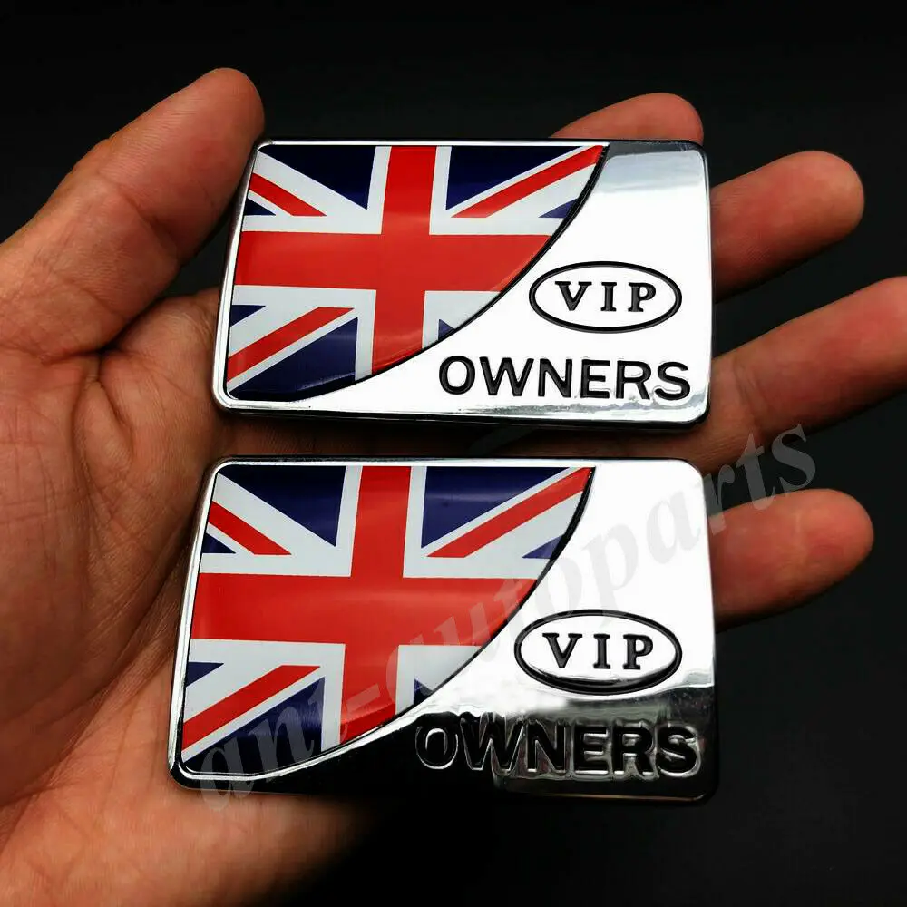 

2x Metal The Union Jack UK Flag Car Emblem Badge Motorcycle Sticker Fairing