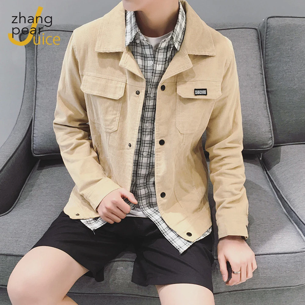 

Corduroy Mens Bomber Jackets Casual Male Outwear Windbreaker Jacket Mens Coats Clothing