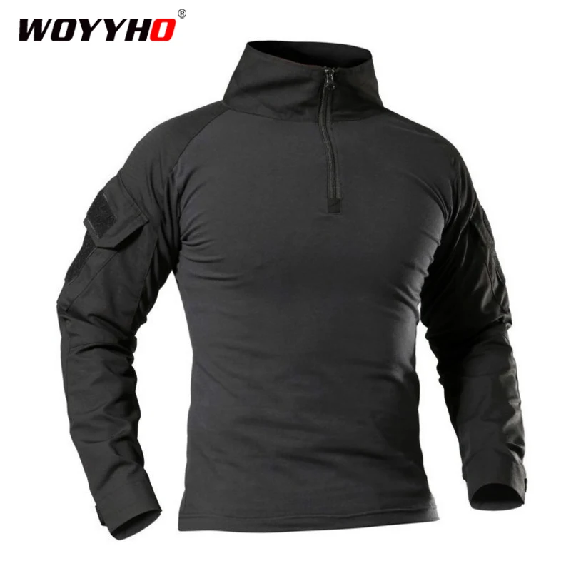 Армейская Тактическая Военная рубашка Мужская страйкбольная камуфляжная