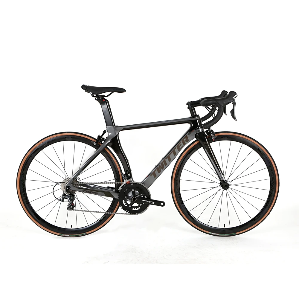 

TWITTER /OEMT10 Carbon Fiber Road Bike Men's 4700-20 Speed Small Set Aluminum Wheel Double V Brake 700C Carbon Fiber Road Bike