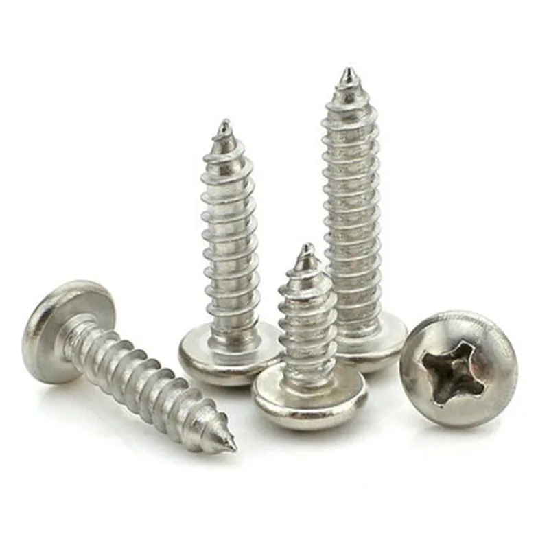 

100pcs/lot Stainless steel philips pan head self tapping screw M1 M1.2 M1.4 M1.6 M1.7 M2 M2.2 M2.3 M2.6 M3 DIN7981