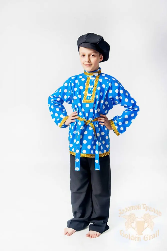 Russian folk costume kosovorotka kosovotka Kuzya kuz-00-03-00 height 146-152 | European Clothing