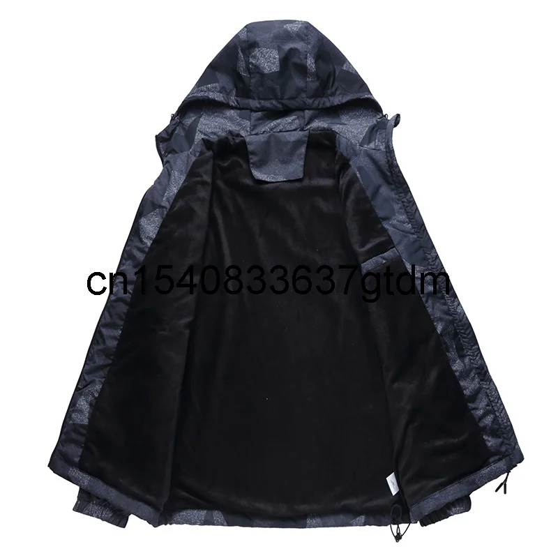 

Autumn and winter new men's fattening plus size fashion casual hooded color matching coat men's fat Plush thickened jacket