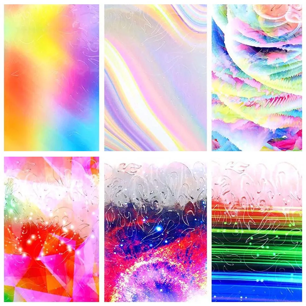 2019 New Colorful Nail Stickers Sheet Blaze Shape Hollow Art Transfer Decals Self-Adhesive Sticker | Красота и здоровье