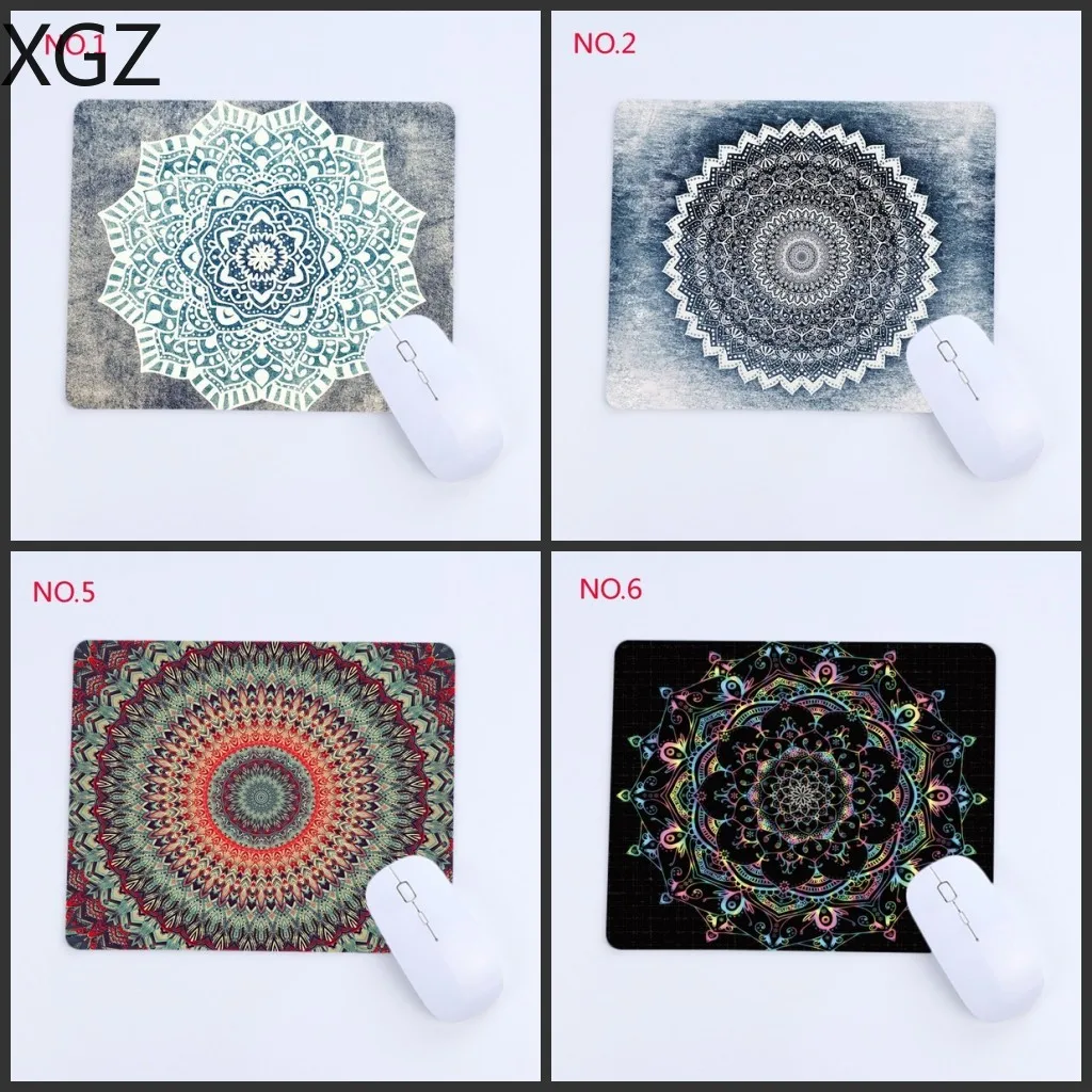 Коврик для мыши XGZ резиновый стильный коврик с рисунком мандалы в богемном стиле