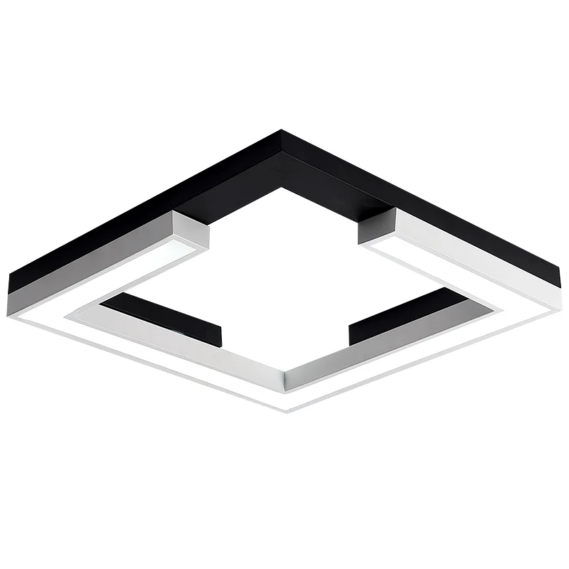 

Square White+Black Ceiling Lights for Living bed Room surface mounted Modern LED Ceiling Lamp Lights for office study room