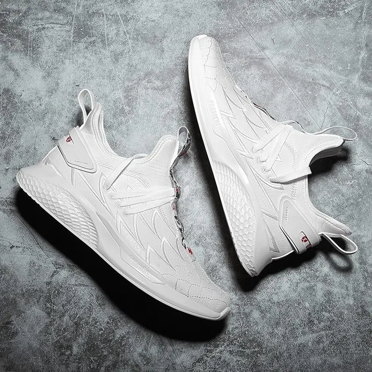 High Top Platform Dad Sneakers Men Mesh Waterproof Dragon Embroidery Shoes White Thick Sole Tenis Masculino Adulto | Обувь