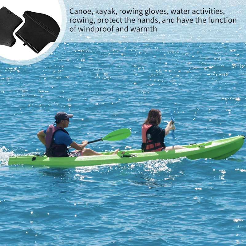 

Neoprene Gloves Wear Resistant Anti Slip Kayak Paddle Grips Paddle Mitts for Kayaking Sea Kayak Canoe Paddle 3mm Thickness