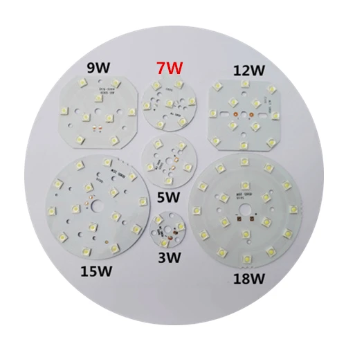 

5Pcs SMD 7W 50mm 6565 LED Lighting Board Pannel Source Beads Aluminum Plate Base White/Warm White