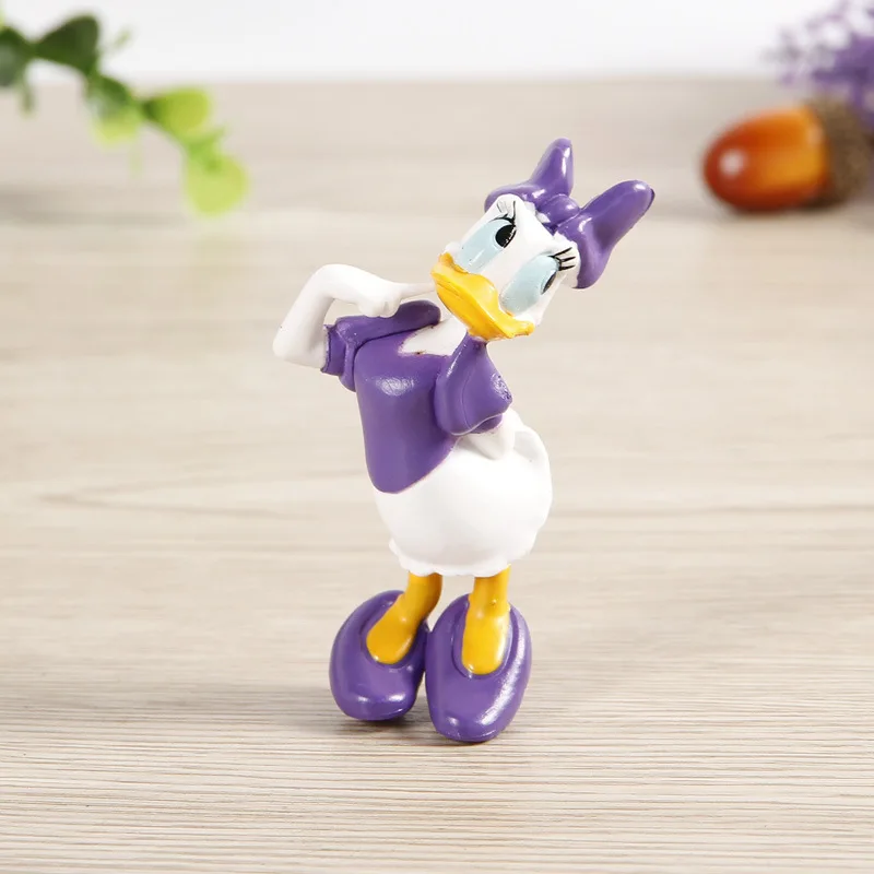 Экшн фигурки Disney из ПВХ Микки Маус Минни Дональд Дак мини милые Мультяшные