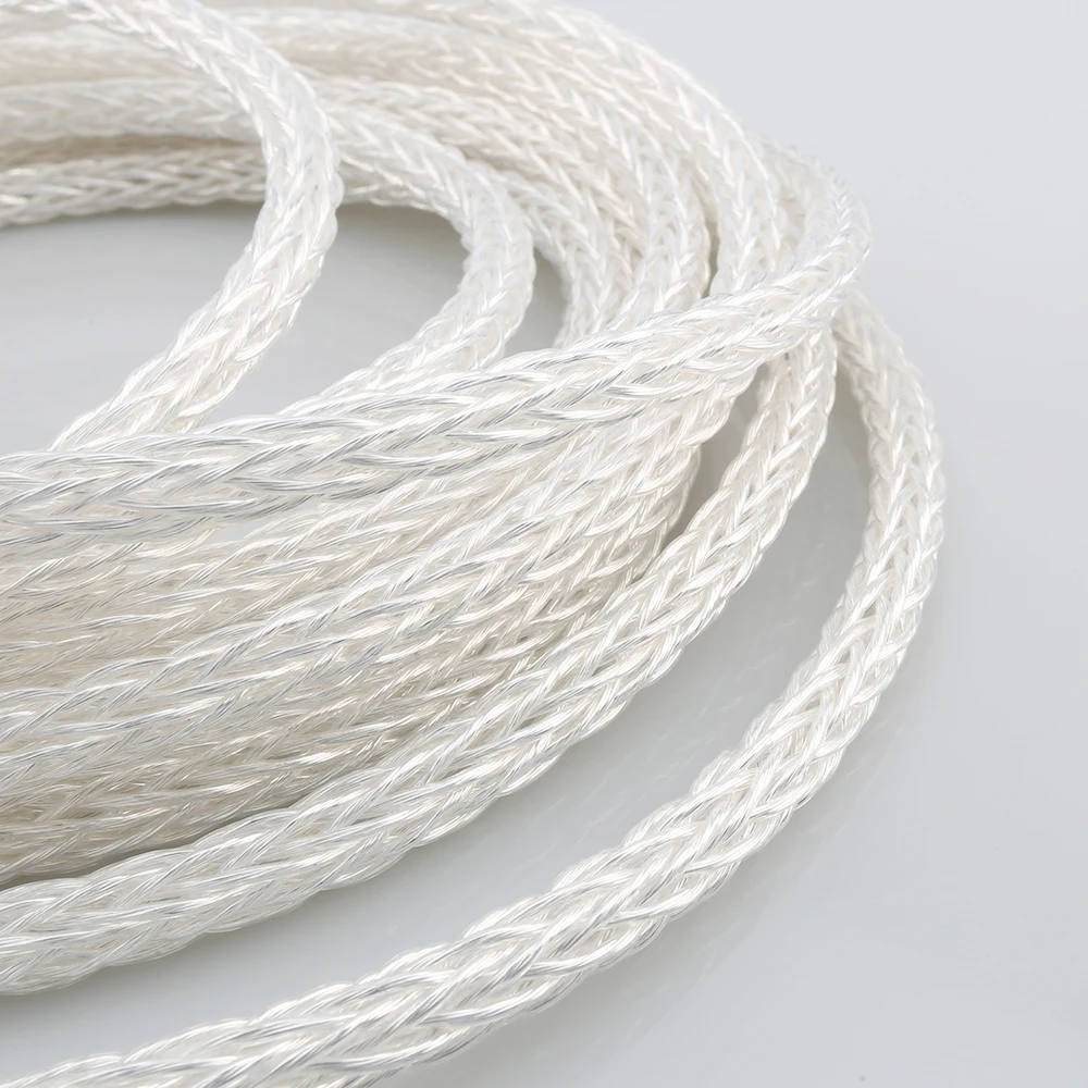 Пара высококачественных 8AG посеребренных OCC 16 жил HiFi XLR аудио кабель с углеродным